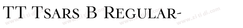 TT Tsars B Regular字体转换